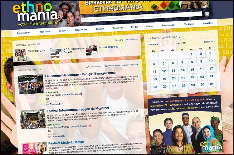 C'est avec joie et émotion que nous lançons le site d'Ethnomania.ca